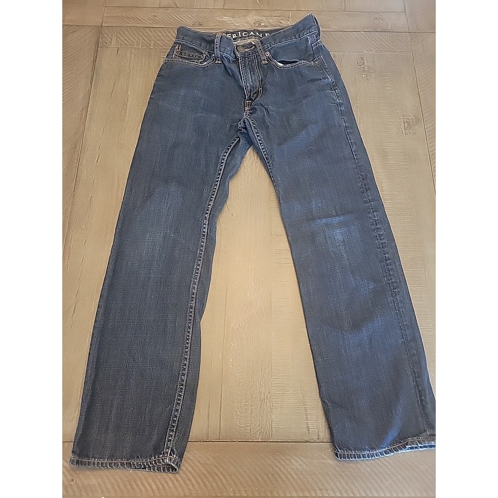 Vintage American‎ Eagle Jeans Men 26 X 28 Blue Straight Leg